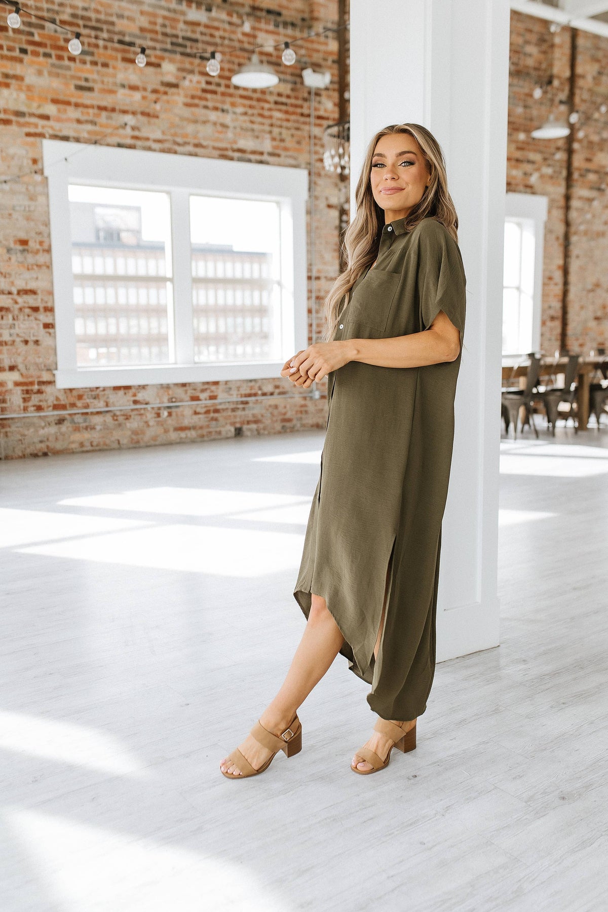 Basin Loose Shirt Dress