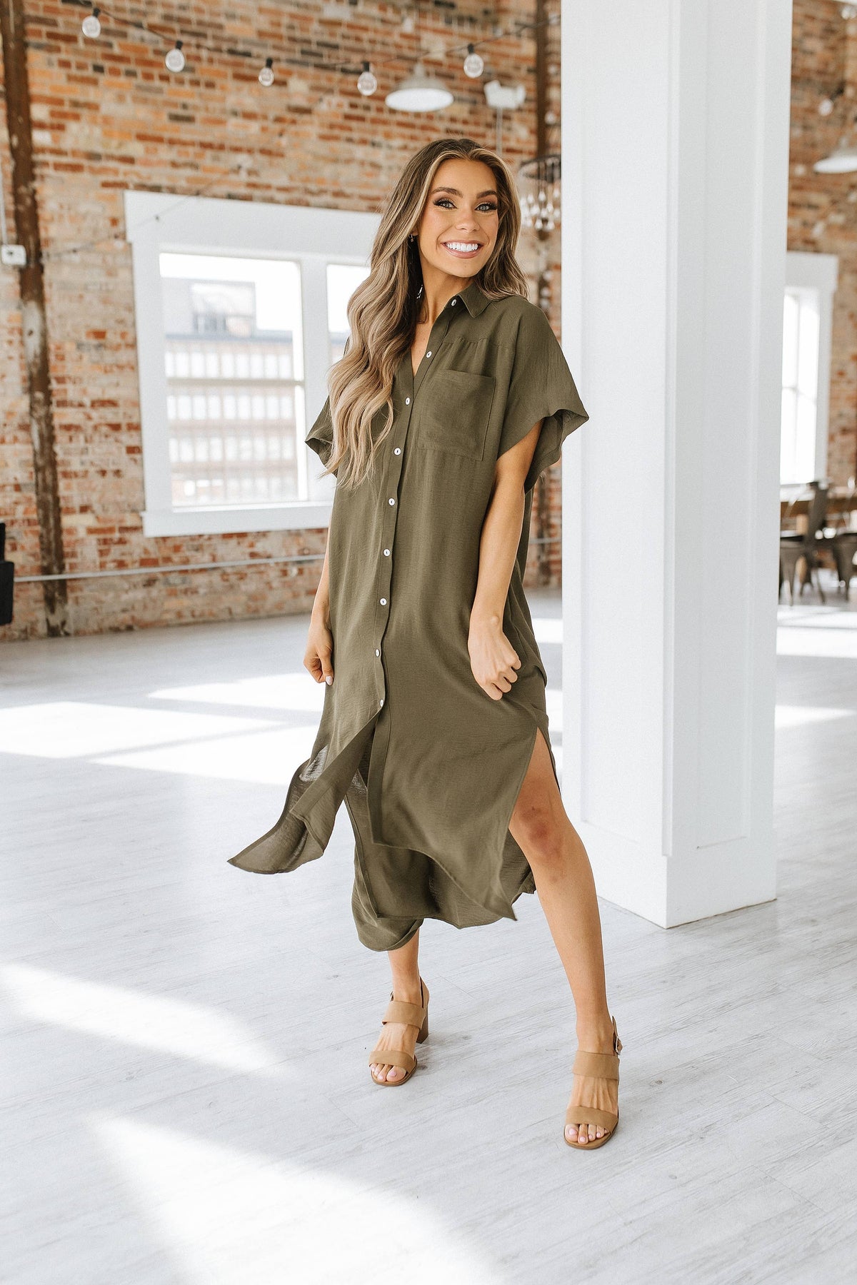 Basin Loose Shirt Dress