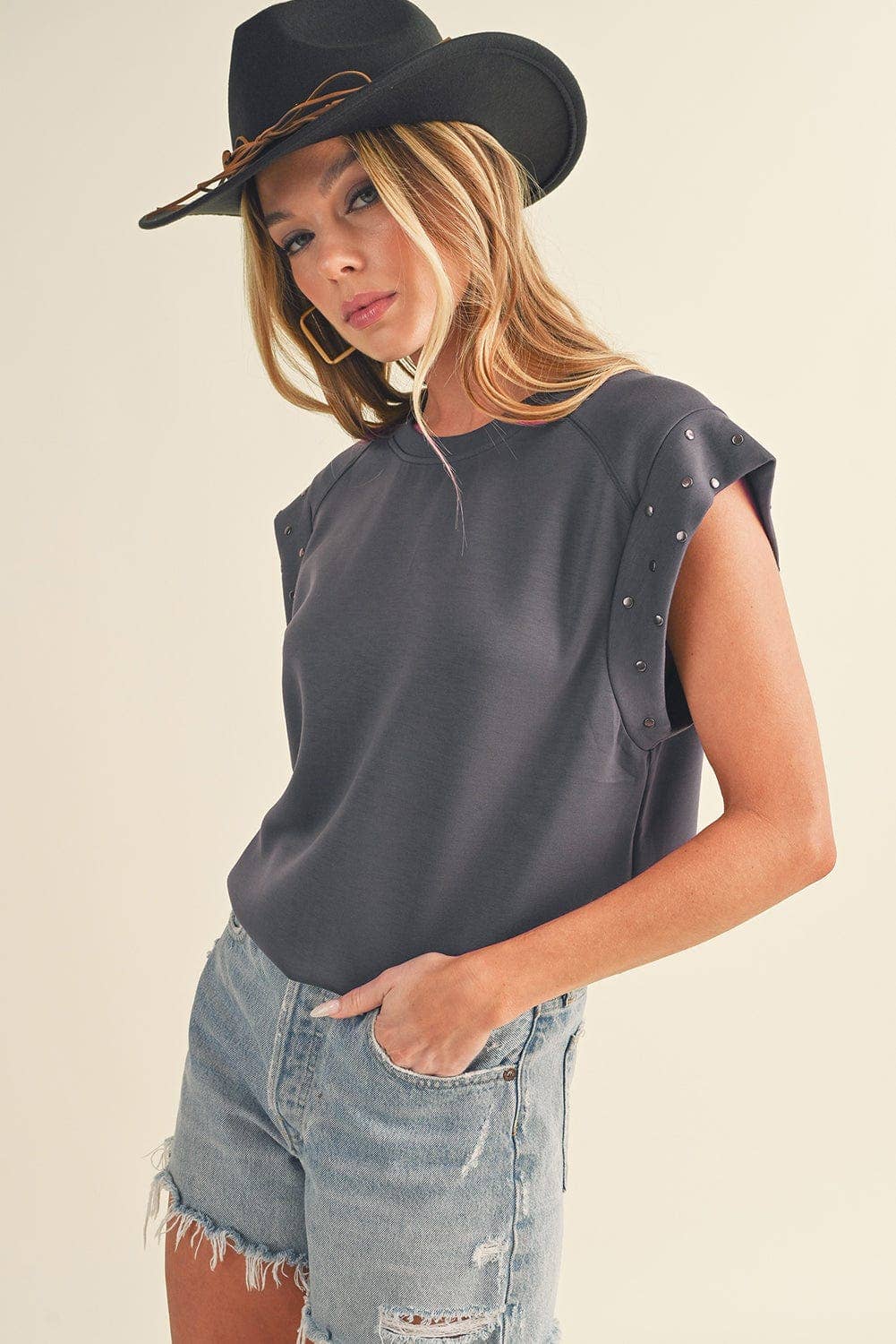 Sturgis Casual Studded Top