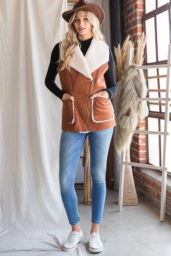 WESTERN FAUX SUEDE WINTER VEST