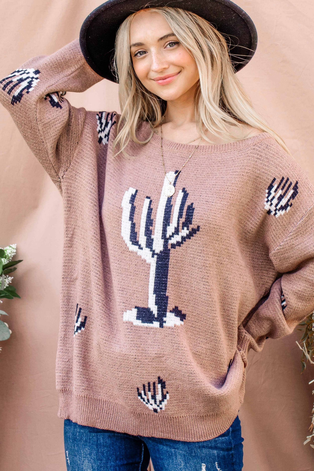 Cactus Long Sleeve Sweater