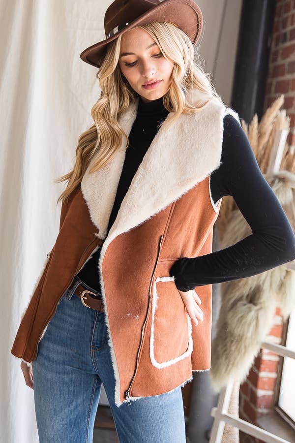 WESTERN FAUX SUEDE WINTER VEST