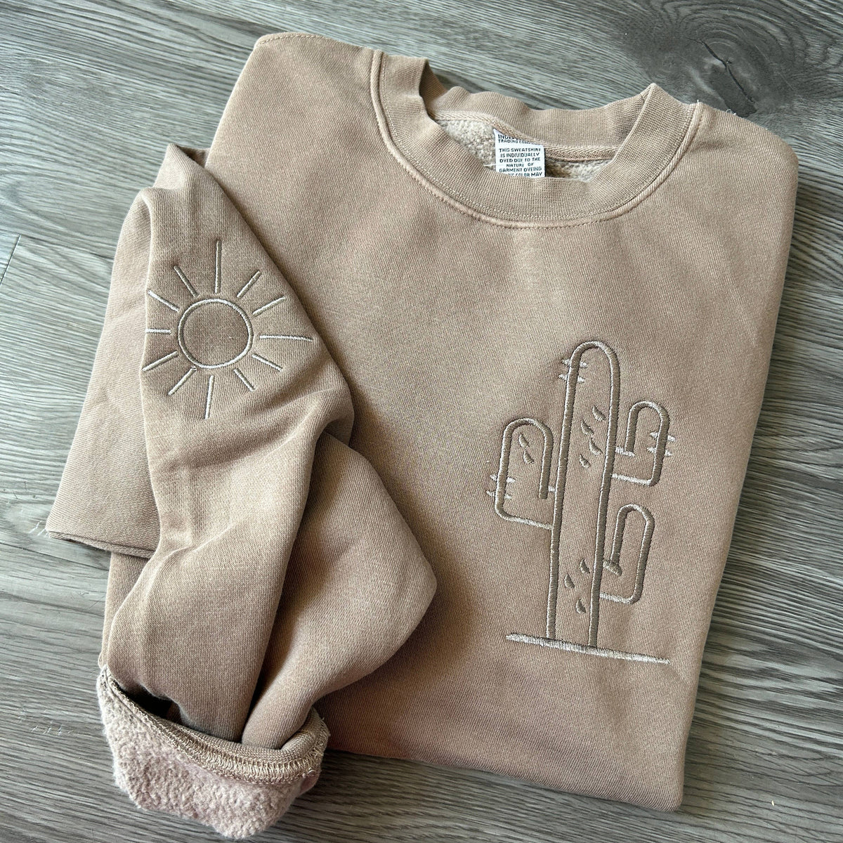 Cactus & Sun Embroidered Sweatshirt